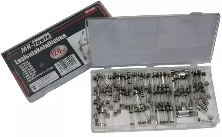 Glas säkringsset 120-delar. - Säkringar - 6430074692094 - 1