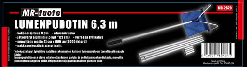 Snösläp med duk, max. 6,3 m - Snöredskap - 6430074694364 - 1