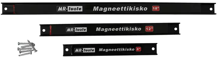 Magnetskenor 3 st. 20 cm, 30 cm, 45 cm - Andra fästtillbehör - 6430074693114 - 1