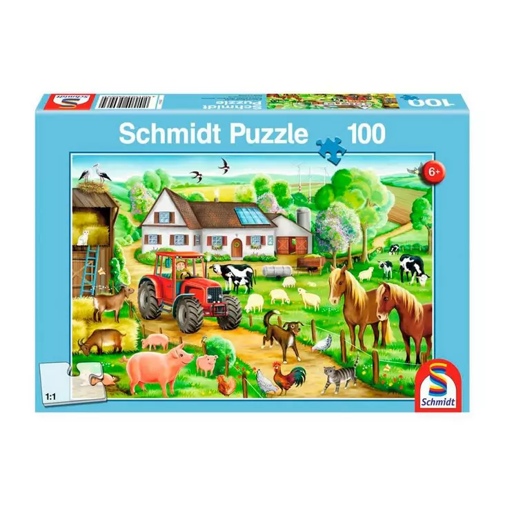 Pussel Glad gård 100 bitar - Spel - 4001504560034 - 1