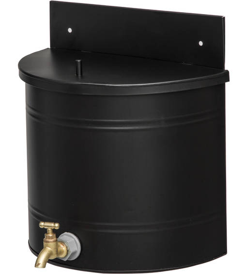 Väggmonterad tvättbehållare matt svart - Toaletter, tillbehör - 6410413040854 - 1