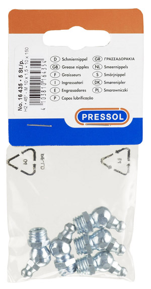 Pressol H2 smörjnippel M10x1,5 - Fetpressar och pumpar - 4103810164354 - 1
