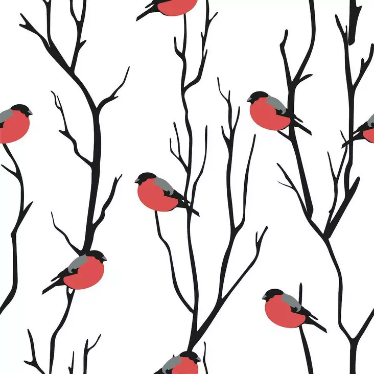 Duk 33 cm bokfink 20 st/fp - Juldekorationer - 6410416168494 - 1