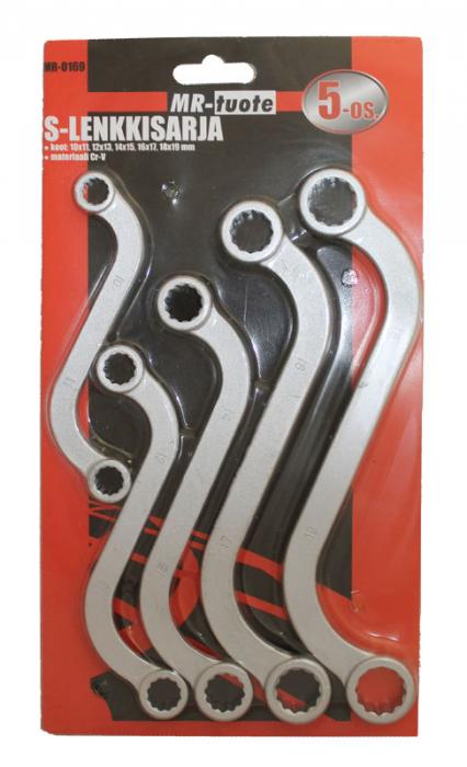 S-länkset 5-delar 10-19 mm - Fast nyckelringar - 6430032155234 - 1