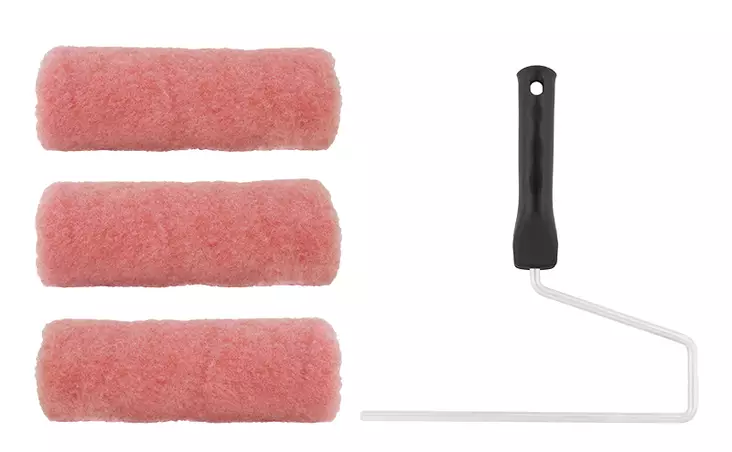 Rullset rosa 180mm 4-delar - Målningsverktyg - 4013307537984 - 1