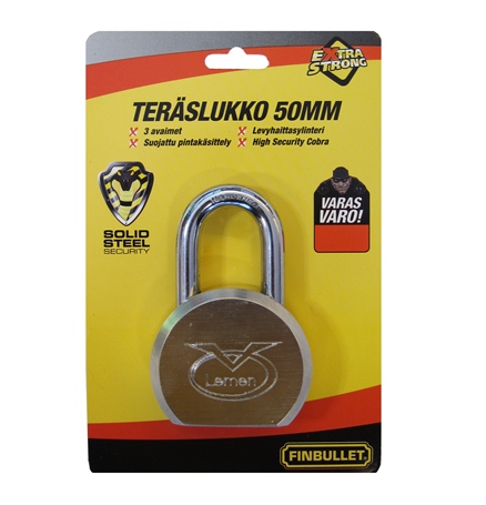 Ståldörrlås 50mm Titan - Hänglås, reglar, gångjärn - 6438152025284 - 1