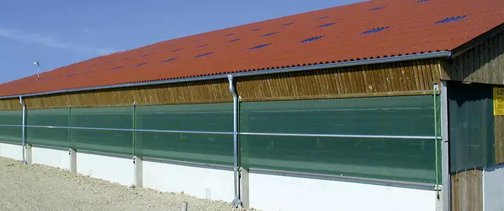 Skydduk / vindskydd 2,0x25 m - Tillbehör till ladugården - 4250574109654 - 1