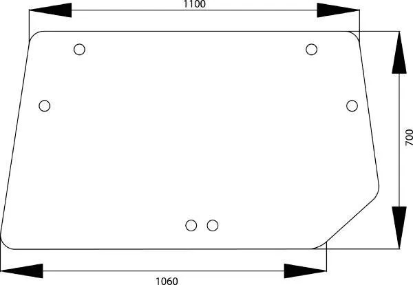Bakruta, övre (Deutz-Fahr 04358486) - Hytt och kaross - 3660980005784 - 1