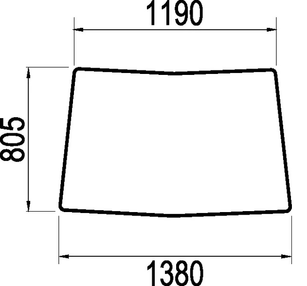 Framruta, övre (JD L112972) - Hytt och karosseri - 3660980059114 - 1