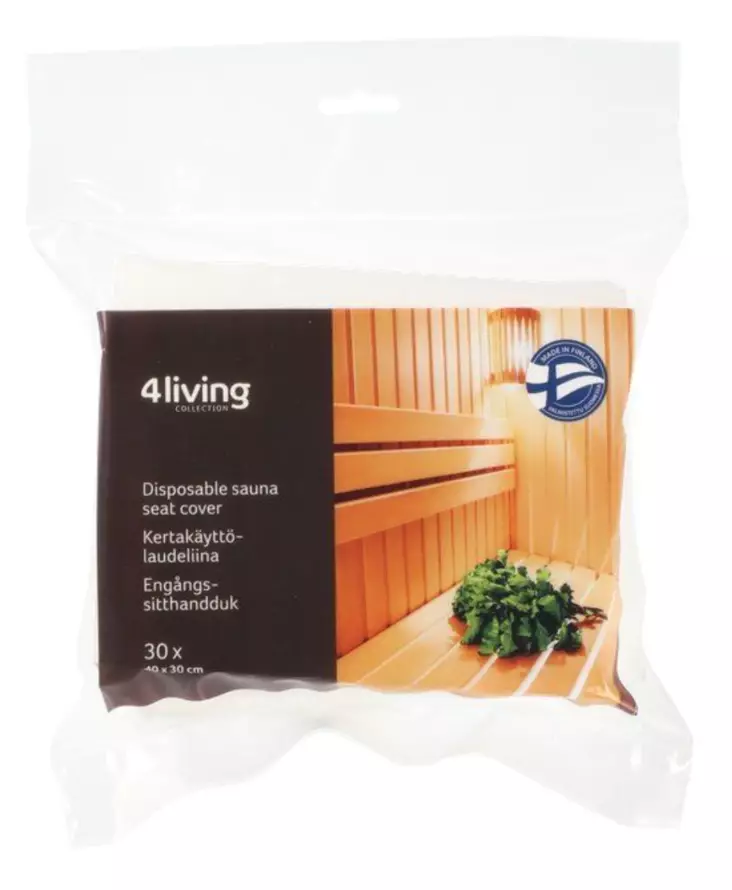 Engångs bänkhandduk 30 st - Bastutillbehör - 6410416289724 - 1