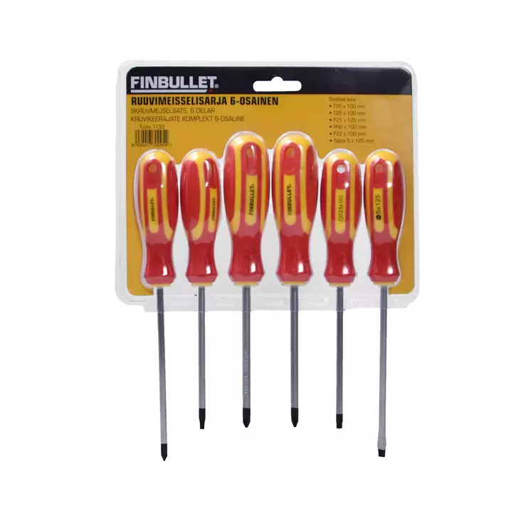 Finbullet skruvmejselsats 6 delar - Skruvmejslar och -satser - 6430017700954 - 1