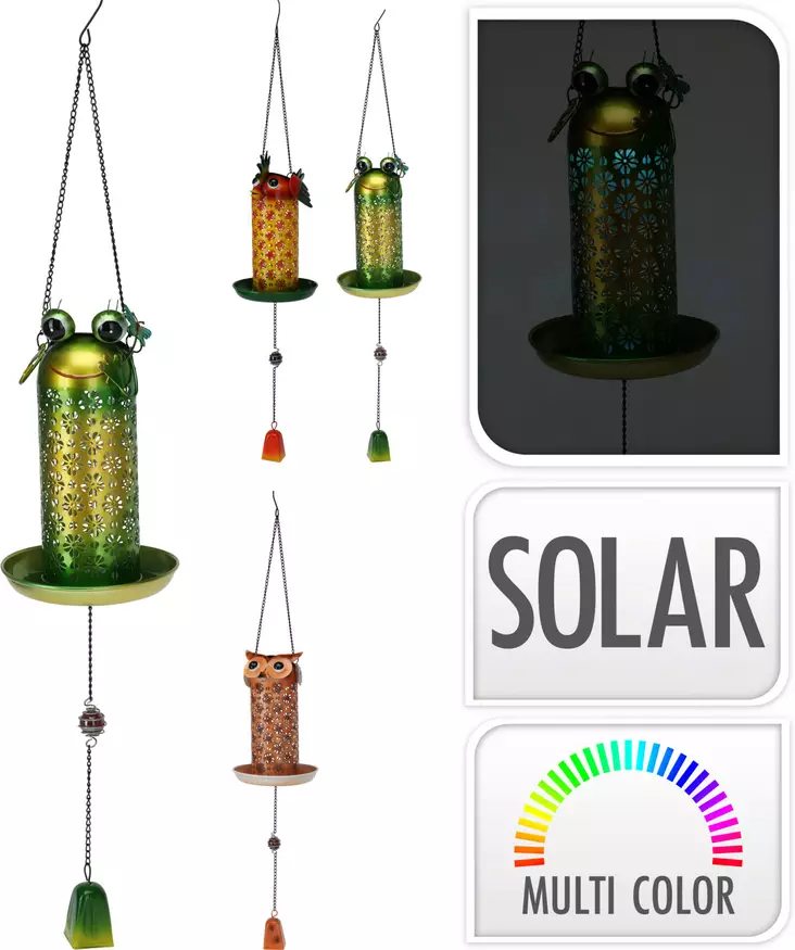 Solcellsmatningautomat för fåglar - Trädgårdsskulpturer, dekorationer - 8720573986434 - 1