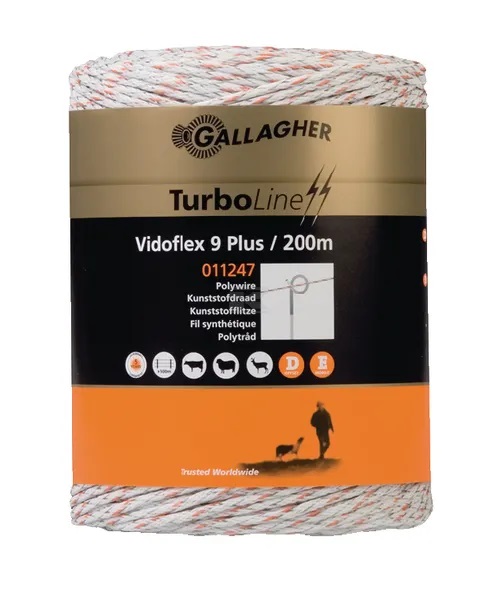 Stängseltråd Gallagher Vidoflex 9 400 m vit - Stängselband och -trådar - 8713235011254 - 1