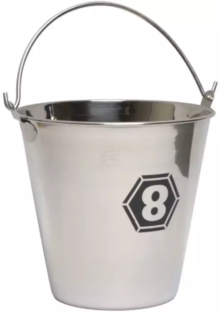 Hink i rostfritt stål 8 liter - Fodertråg - 5700030270354 - 1