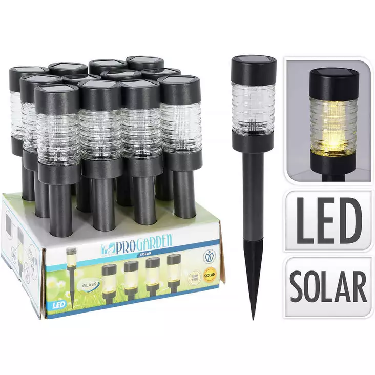 Solcellslampa antracit 26 cm - Stämningsbelysning - 8720573477604 - 1