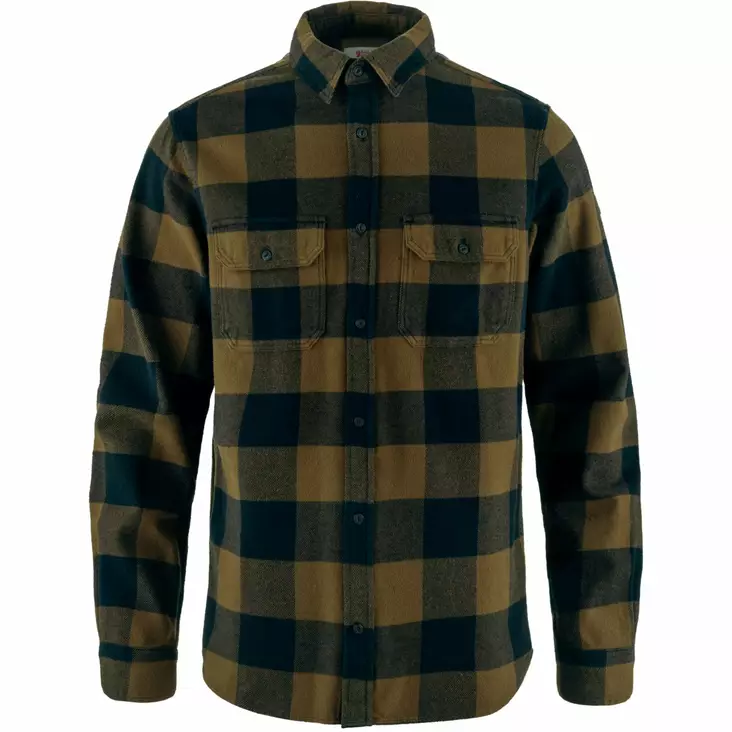Fjällräven Övik Heavy FlannelSkjorta M Träbrun-mörk marin - Friluftskläder - 7323451063114 - 1