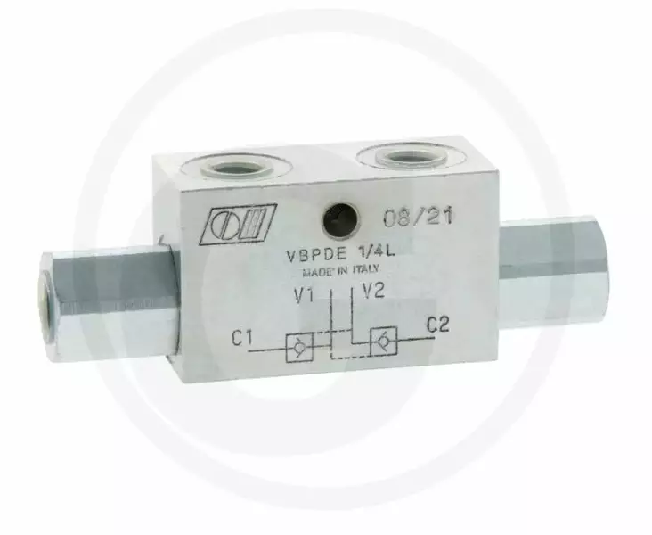 Dubbellåsventil 1/4" - Hydraulik - 85002024 - 1