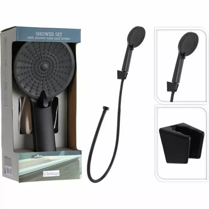 Handduschset matt svart - Badrumstillbehör - 8720573367004 - 1