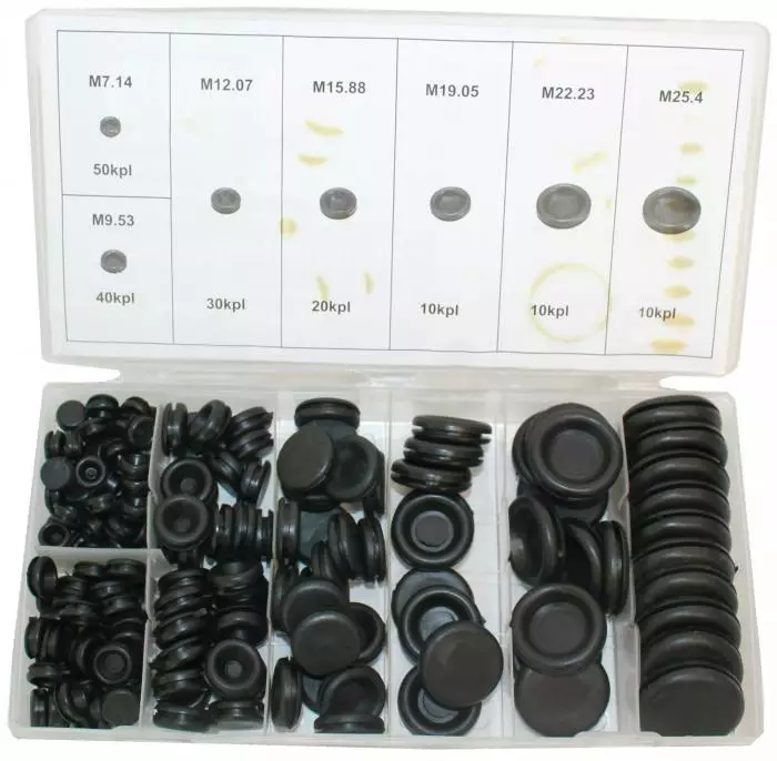Gummikorkssortiment 170-delar - Fästen - 6430074696344 - 1