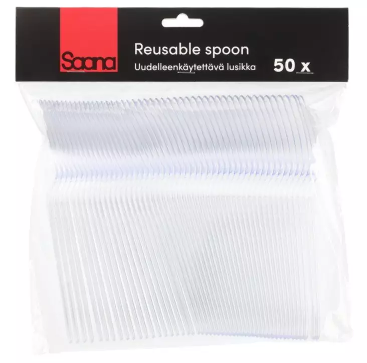 Återanvändbar sked klar 20 st - Engångsartiklar - 6410416517834 - 1