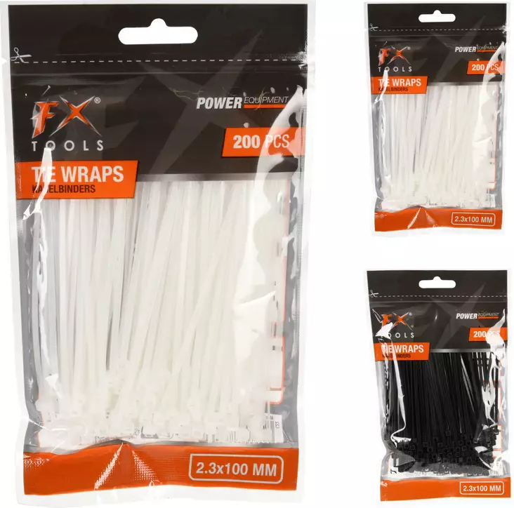 Buntband 2,3x100 mm 200 st/fp - Kabelband - 8720573888684 - 1