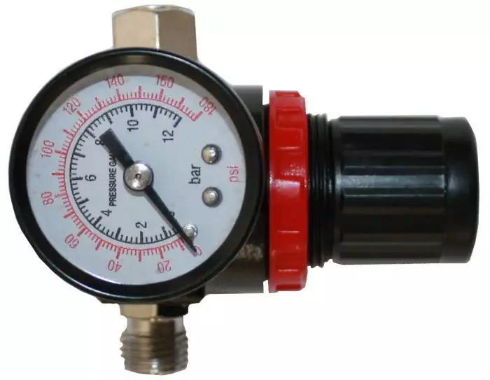 Tryckregulator med 1/4" manometer - Tryckmätare - 6430074695224 - 1
