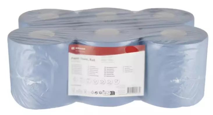 Pappershandduk blå 19cmx150m 6 rullar/förp - Övriga verkstadsutrustningar - 8719493211634 - 1