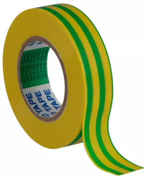Eltejp Nitto 21A 15mm/10m Gul-grön - Tejper - 5411512201284 - 1