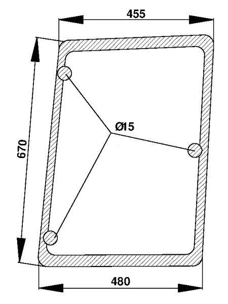 Sidofönster, höger (CNH 134671085) - Hytt och kaross - 3660980027984 - 1