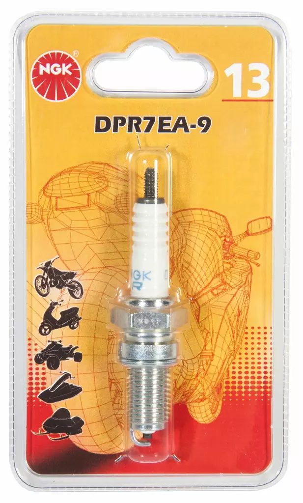 Tändstift DPR7EA-9 röd nr 13 - Tändstift - 0087295052624 - 1