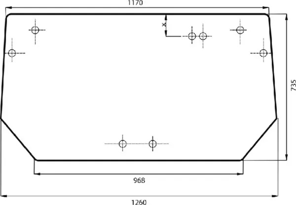 Bakruta, övre (Deutz-Fahr 00110806010) - Hytt och kaross - 8716106708314 - 1
