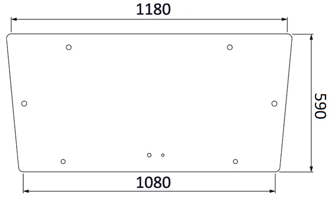 Bakfönster, övre (MF 3477716M1) - Hytt och kaross - 3660980021494 - 1