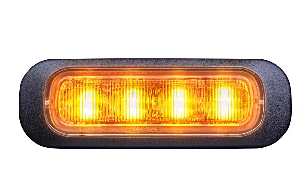 Nivåindikator, gul 4xLED med ram - Varselljus och fyrar - 7350133813514 - 1