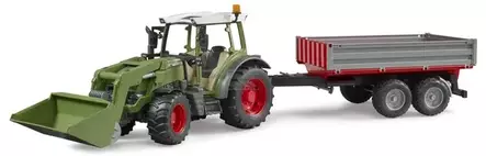 Bruder Fendt Vario 211 med frontlastare och tippvagn - Bruder arbetsmaskinsleksaker - 4001702021825 - 1