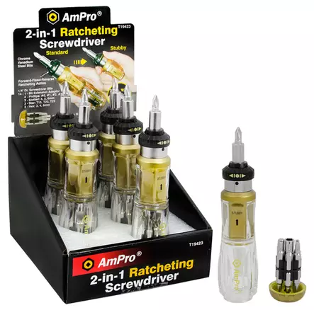 Skruvmejsel med ratchet 2-i-1 13-delar - Skruvbits och -satser - 795609194235 - 1