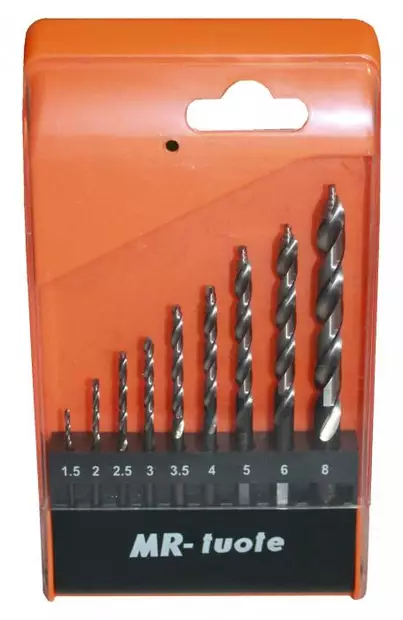 Kronborrsats 9-delar HSS M2, DIN 338 - Metallborrbitar - 6430074694135 - 1