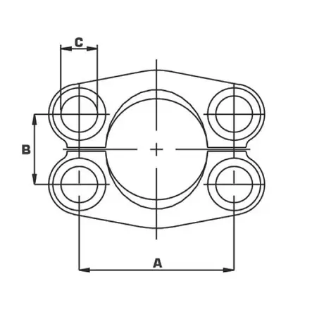 Flänsfixering SAE 6000 3/4" - Hydraulik - 8719593018805 - 2
