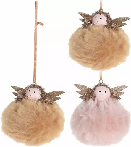 Hängande pompomängel 8 cm - Juldekorationer - 8719202780055 - 1