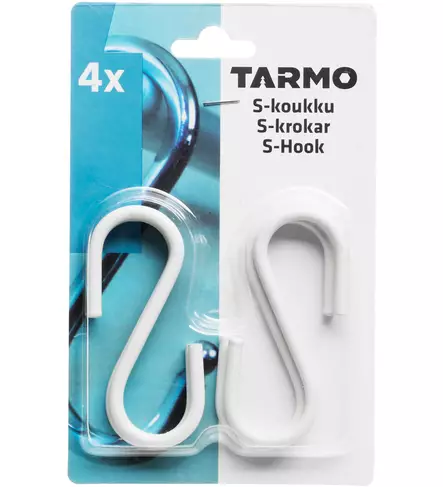 S-krok metall vit 4 st/fp - Krukor, vaser, korgar - 6410410181895 - 1