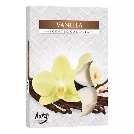 Doftande Värmeljus Vanilla 6 st/fp - Ljusstakar - 5906927015675 - 1