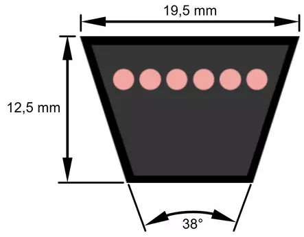Keilrem Optibelt VB 20 x 1500 mm - Remmar och tillbehör - 4014486037005 - 2