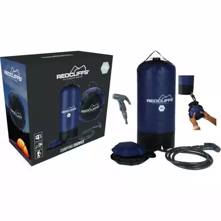Uppladdningsbar campingdusch med pump 11 liter - Övriga friluftsprodukter - 8720573964425 - 1