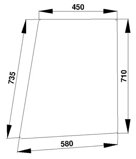 Dörrfönster, övre (Fendt 178810110030) - Styrhytt och kaross - 3660980020275 - 1