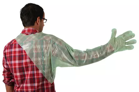 Undersökningshandske med nackband 50 st - Djurskötselutrustning - 4018653153765 - 1