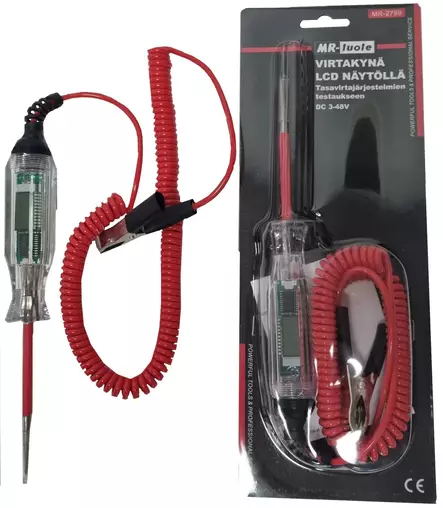 Strömpenna med LCD-skärm DC 3-48V - Batterier, testare - 6430074696085 - 1