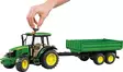 John Deere 5115 M med vagn - Bruder arbetsmaskinsleksaker - 5700036446265 - 5