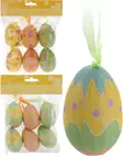 Påskägg 7 cm 6 st/fpkt - Hobbyartiklar - 8719202126075 - 1