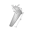 Maschio DM fräskniv, vänster, 300x100x12 mm, Ø 17 mm - Jordbearbetningstillbehör - 8716106166985 - 2