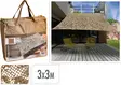 Solskydd camo beige 3x3 m - Trädgårdstextilier - 8721037962445 - 1