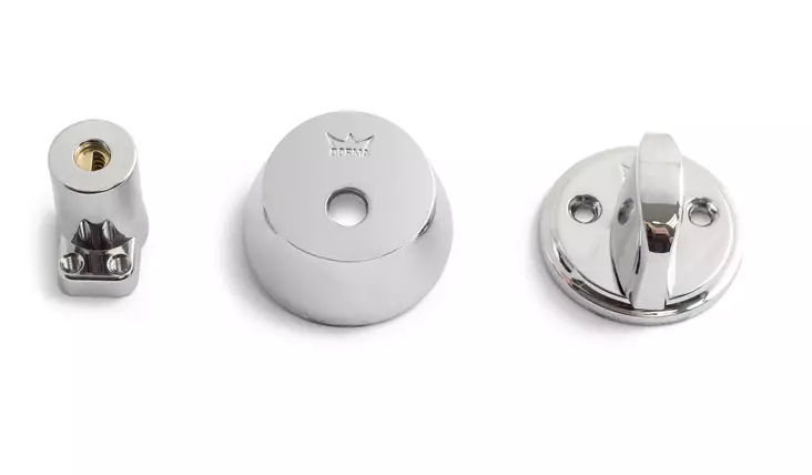 Nyckelhåls- och handtagsuppsättning 46 krom - Andra dörrtillbehör - 7317900166815 - 1